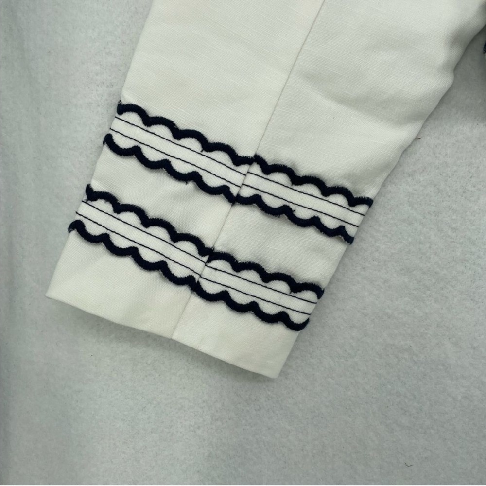Boden Blue and White Blazer Elegant Suit Jacket - Picture 8 of 11